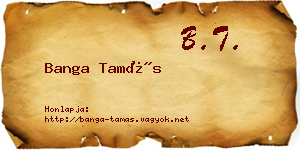 Banga Tamás névjegykártya